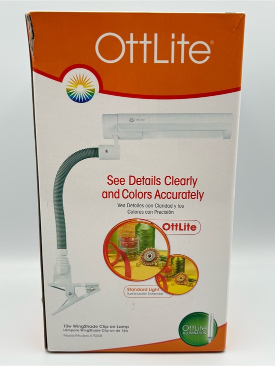 Other - OTTLITE 13W Wing Shade Clip-on Table Lamp with Bulb NIB